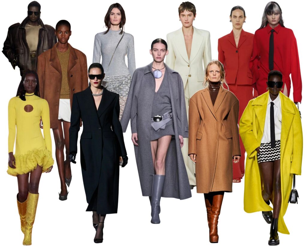 moodborad - colori di tendenza nelle sfilate autunno inverno 2023/2024